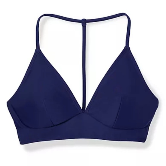 Uncommon Other - NAVY blue Longline strappy back triangle bikini top